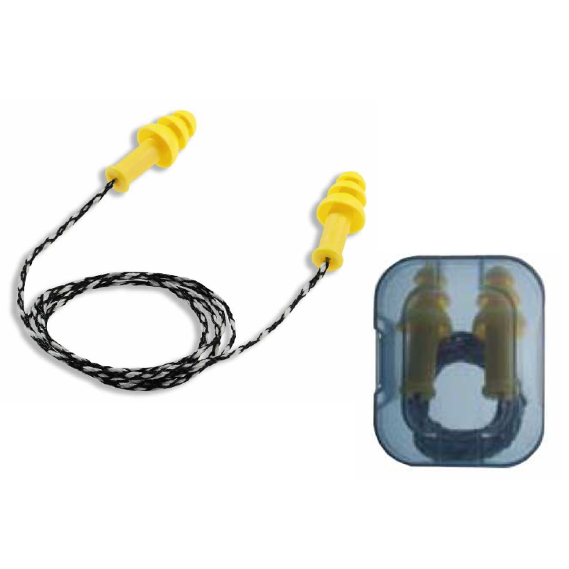 Inserto auricolare Mod. WHISPER SUPREME 2111.235: con cordino, colore giallo, SNR 30 dB, in box (con