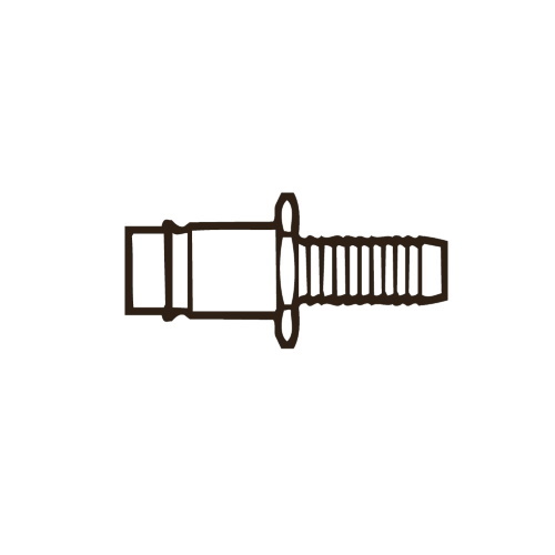 Raccordo maschio NIP 10 H06: portagomma 6,3 mm