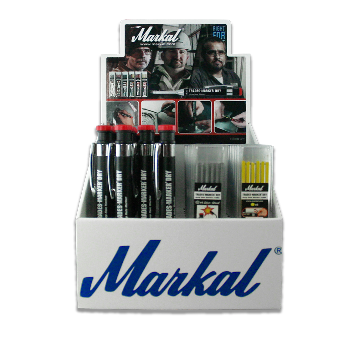 Kit espositore per marcatori MARKAL TRADES-MARKER DRY completo di: espositore TRADES-MARKER DRY, nr.