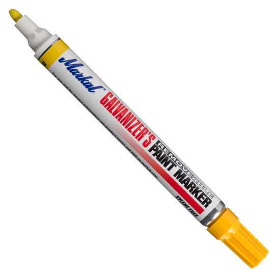 Marcatore a vernice GALVANIZER'S REMOVABLE MARKER: colore giallo, removibile, per produzione metalli