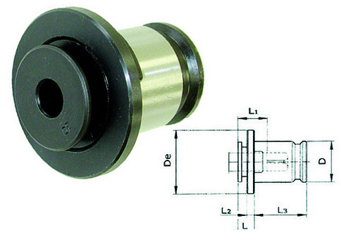 Testine a cambo rapido per maschiatori Mod. 1465S 22: D. attacco maschio 22 mm