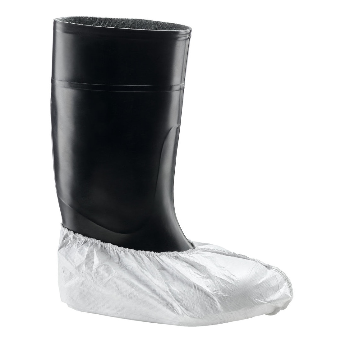 Copri-scarpa: in TYVEK, lunghezza 34 cm, con elastico alla caviglia, ambidestro, colore bianco (al p