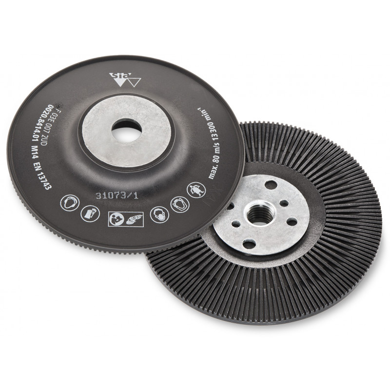 Platorello serie TURBO PAD II: M14, D. 125 mm, gr. 36 e 60