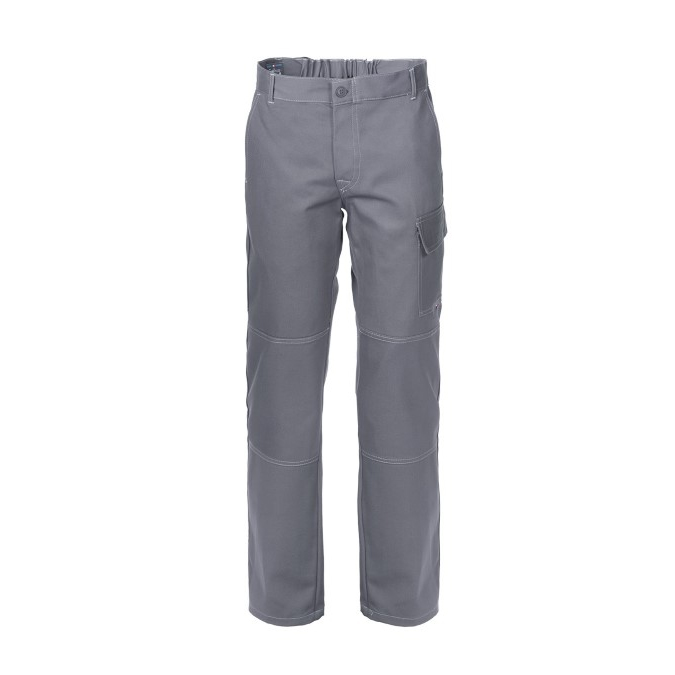 Pantalone SERIO PLUS+: 100% cotone irrestringibile, peso 280 g/m2, colore grigio, tg. S