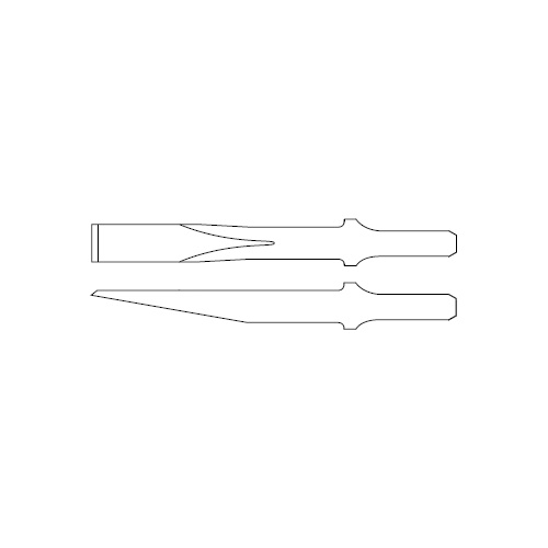 Utensile a scalpello taglia rivetti: larghezza 185 mm, lunghezza 150 mm (P2530-H, P2531-H)