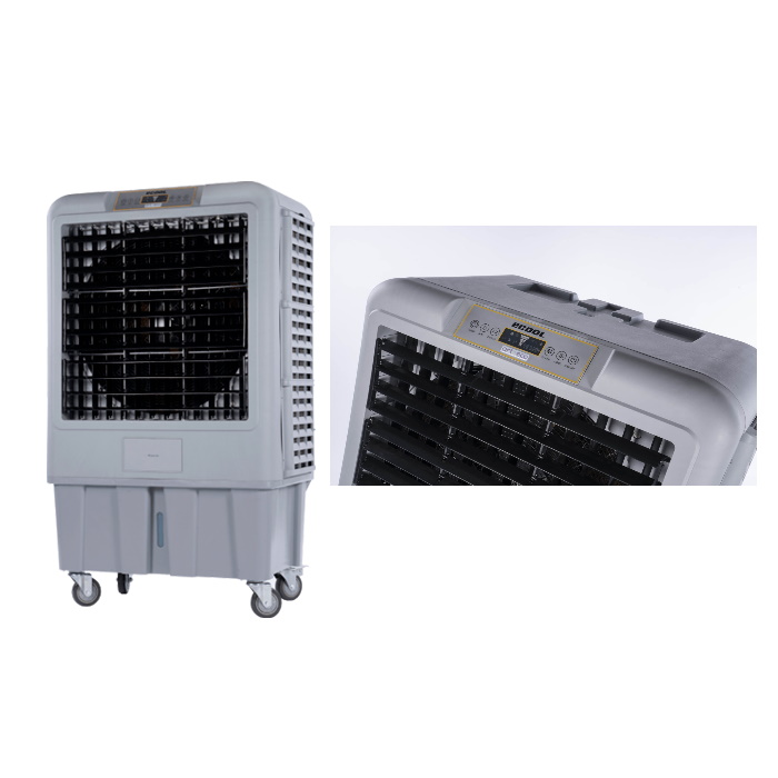 Raffrescatore ECOOL 15P: potenza 680W, 220V, 50Hz, serbatoio 100 LT, portata 15.000 m3/h, superficie