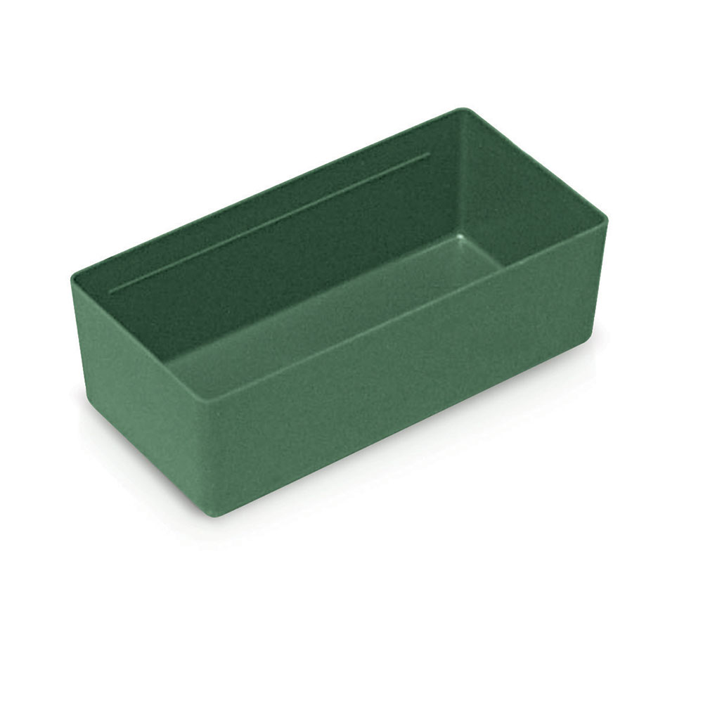 Vaschetta P606: dimensione 175x88x55 mm, in plastica, colore verde (cassetto con frontale altezza 70