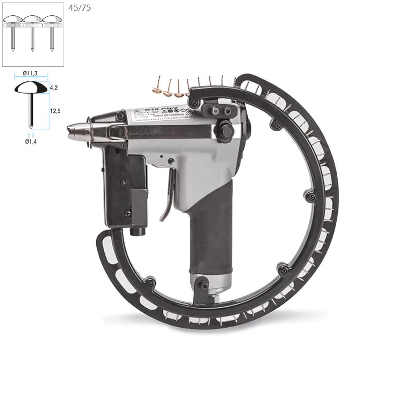 Borchiatrice pneumatica B11 PN/2: caricatore in nylon, peso 1 kg