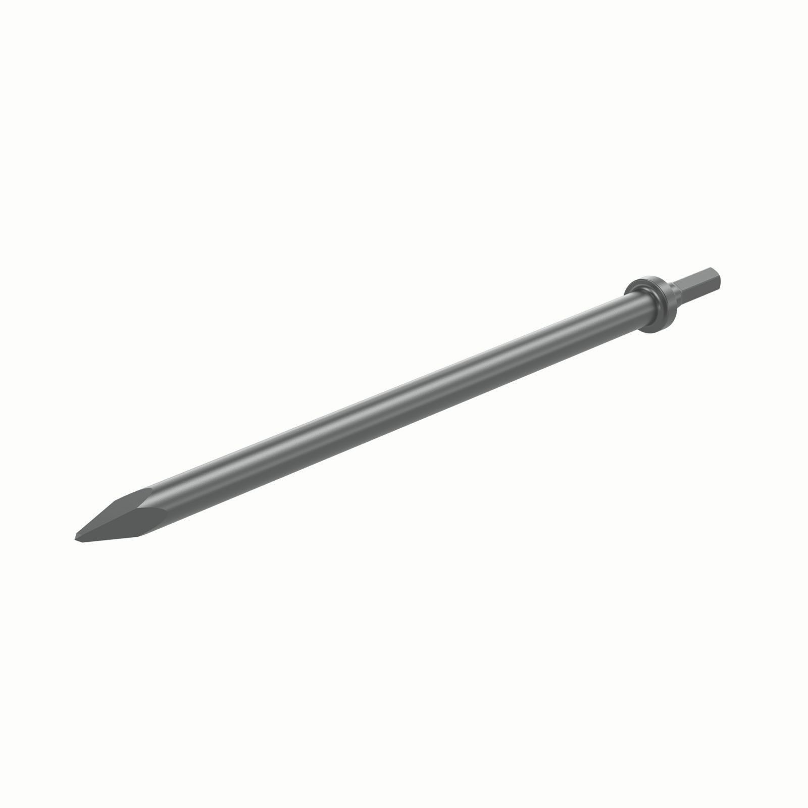 Scalpello a punta: attacco esagonale ISO 17,3 mm (0,68"), lunghezza 1.060 mm, larghezza 22 mm