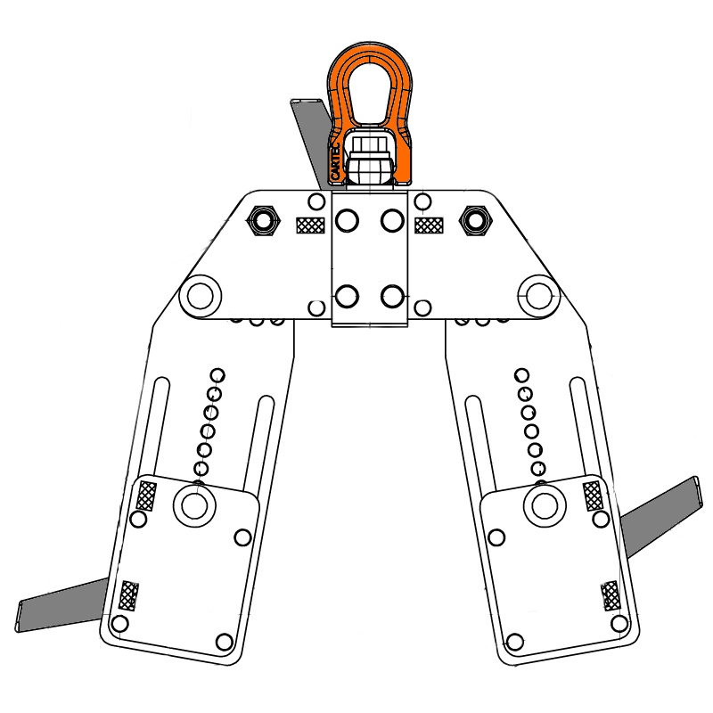 Sollevatore magnetico verticale AML 100 X3 VLM VERTIGO LIGHT MOON: con tre magneti di aggancio regol