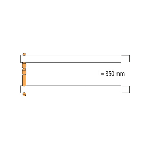 Braccio PX4 completo di: nr.2 bracci lunghezza 350 mm, nr.2 cappe tipo F (PORTASPOT 230)