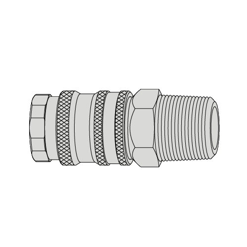 Raccordo femmina 331 (ex QIC 10) : filetto maschio 1/4"